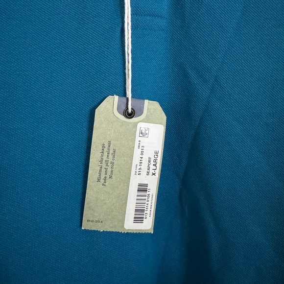 St. John’s Bay Blue Polo Shirt Short Sleeve Cotton - Picture 3 of 7